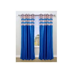Pleated Curtain Blue